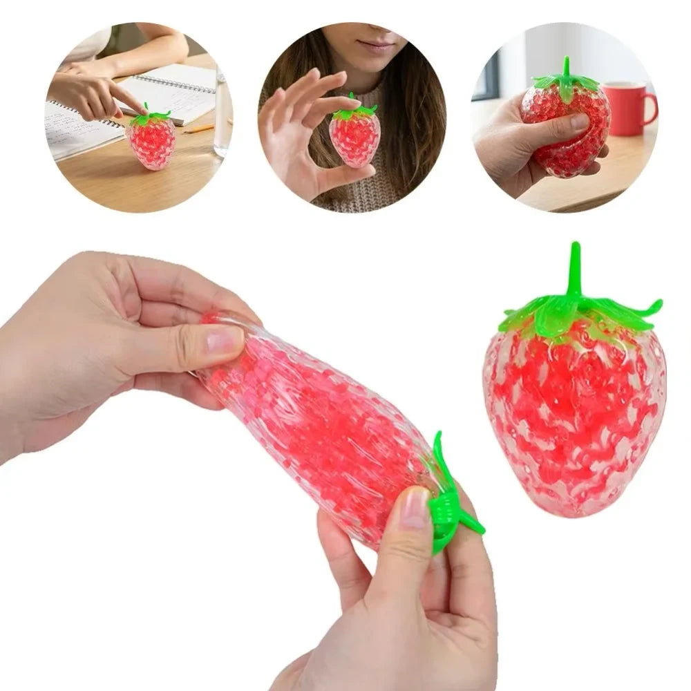 Crystal Strawberry Squeeze Ball