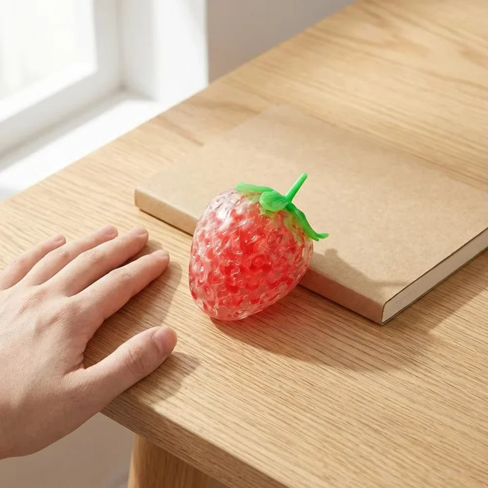 Crystal Strawberry Squeeze Ball