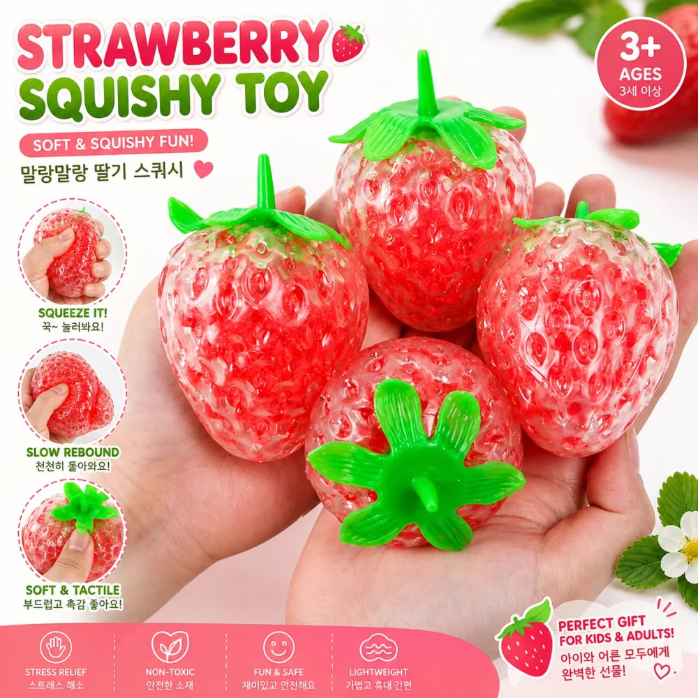 Crystal Strawberry Squeeze Ball