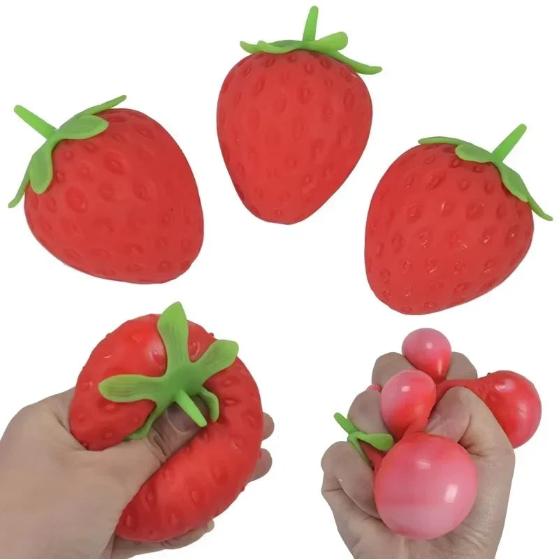 Crystal Strawberry Squeeze Ball