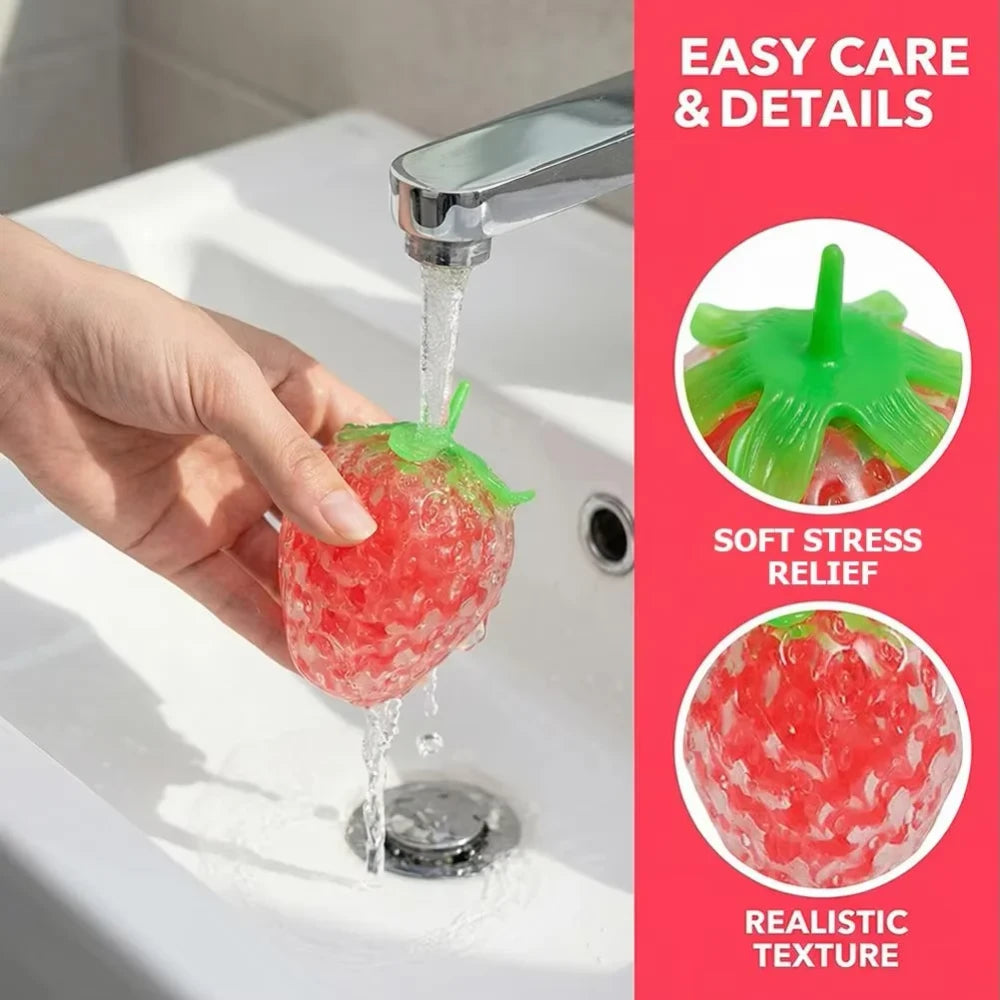 Crystal Strawberry Squeeze Ball