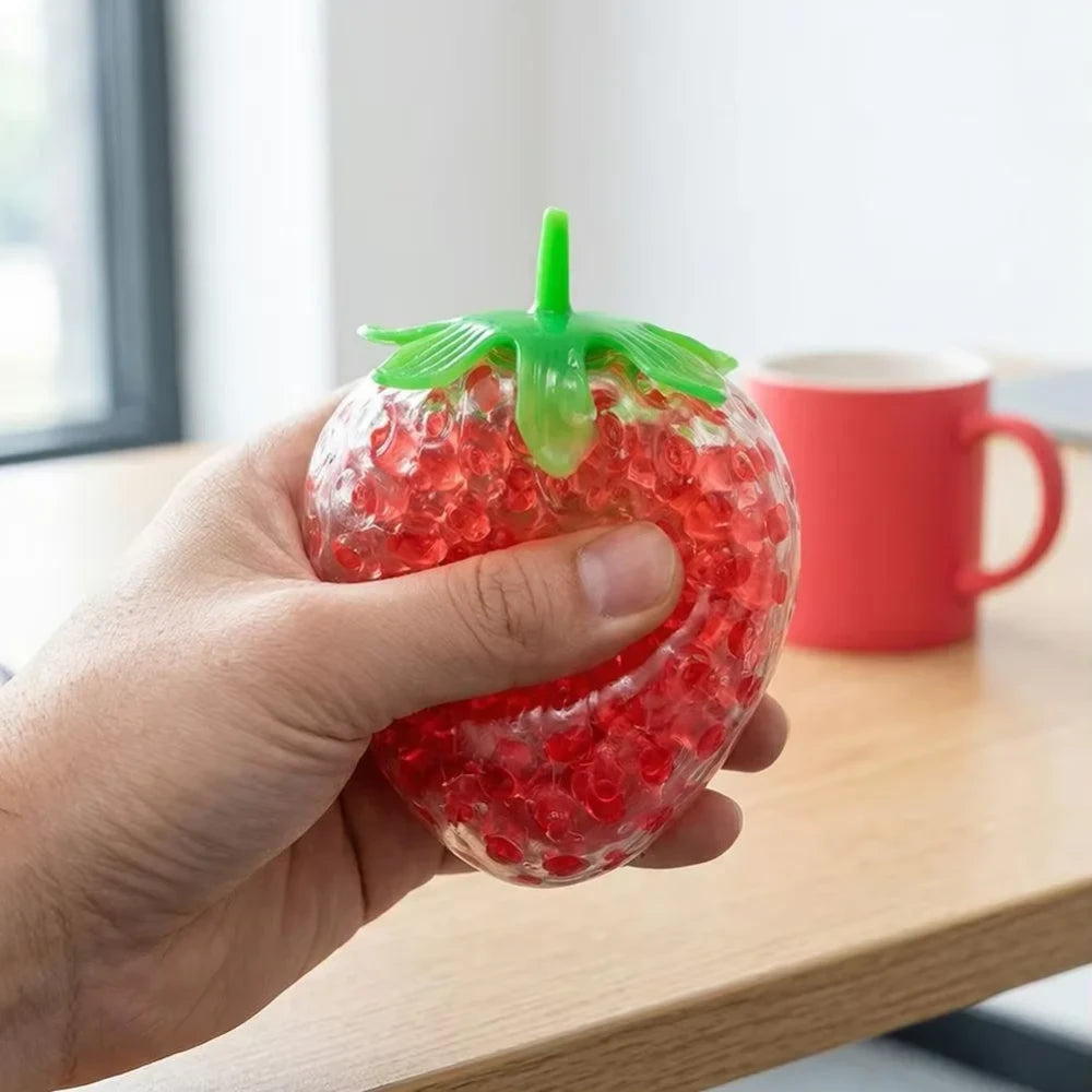 Crystal Strawberry Squeeze Ball