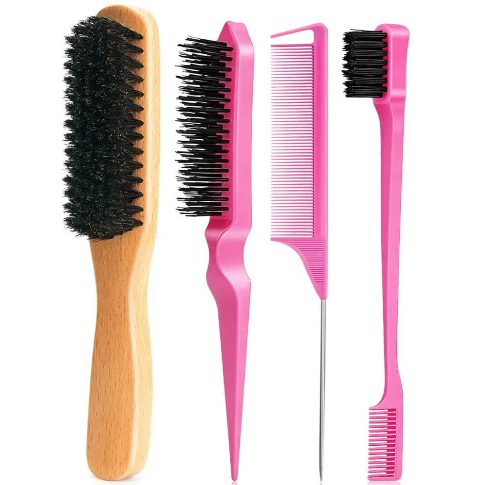 Wooden Round Brush for Sleek Ponytail