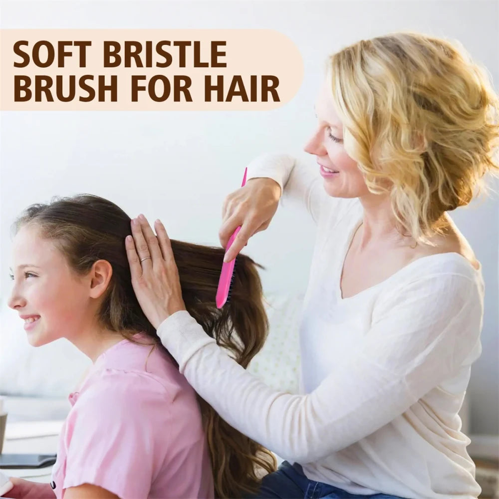 Wooden Round Brush for Sleek Ponytail