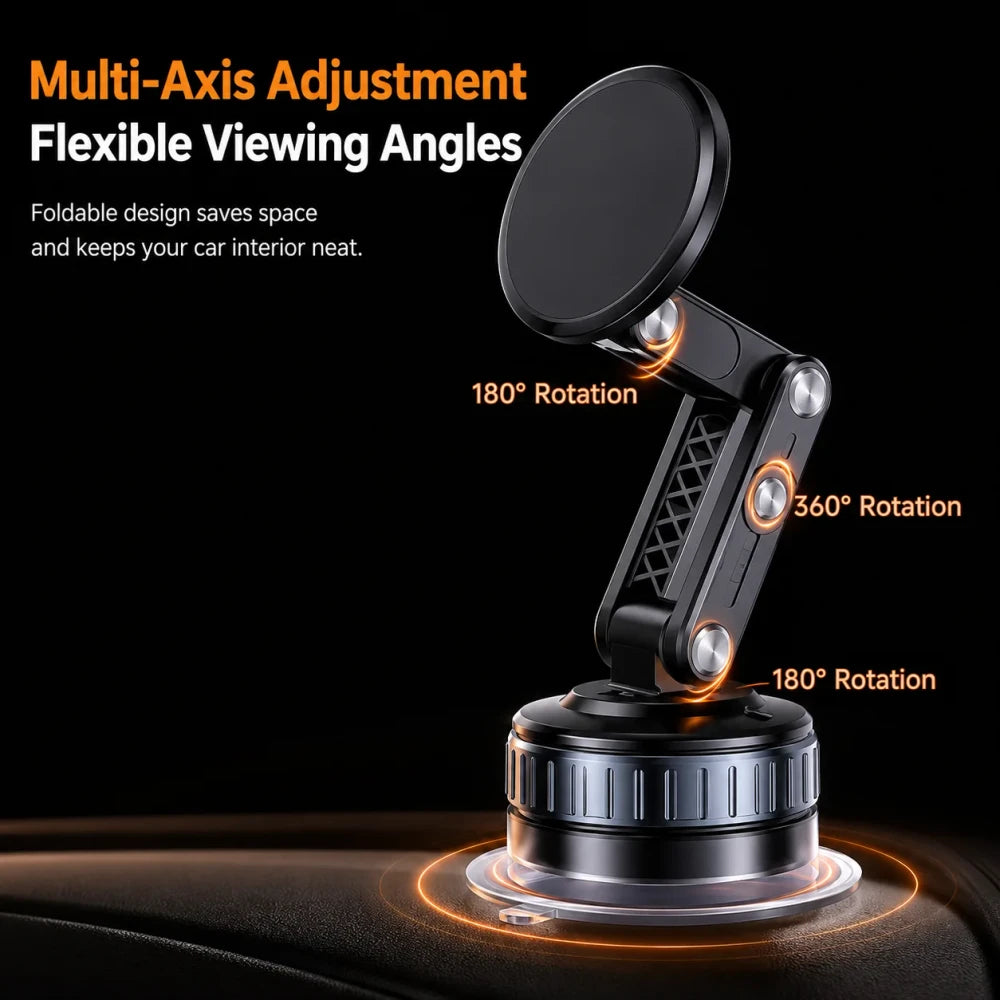 Magnetic Vacuum Car Phone Holder