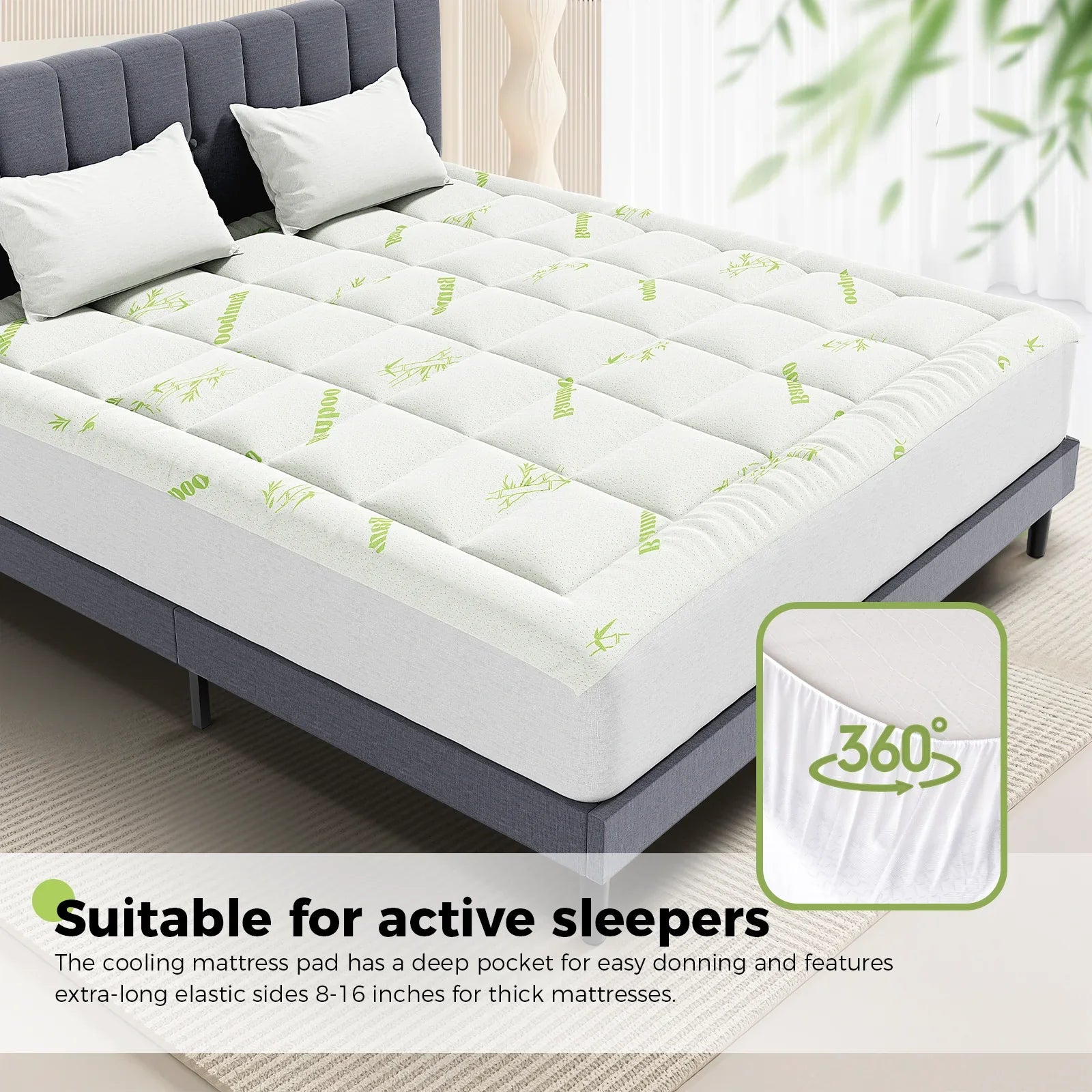Dreamy Bamboo Mattress Topper